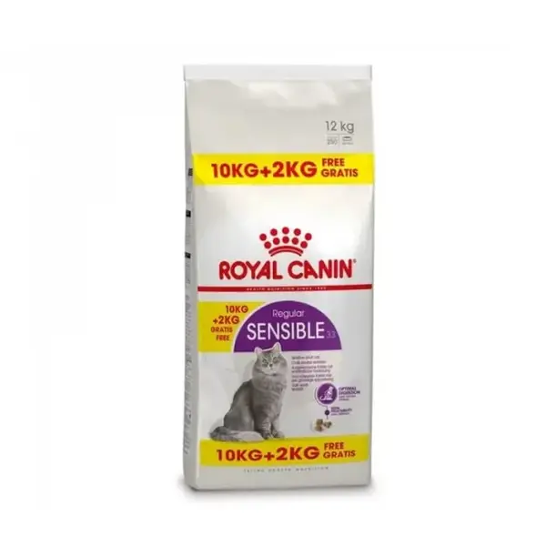 Hrana uscata pentru pisici Royal Canin Sensible 10 kg + 2 kg GRATIS