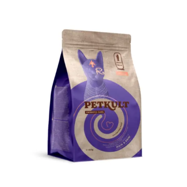 Hrana uscata Petkult Probiotic Care Hair Skin Fresh pentru pisici cu Somon 400gr