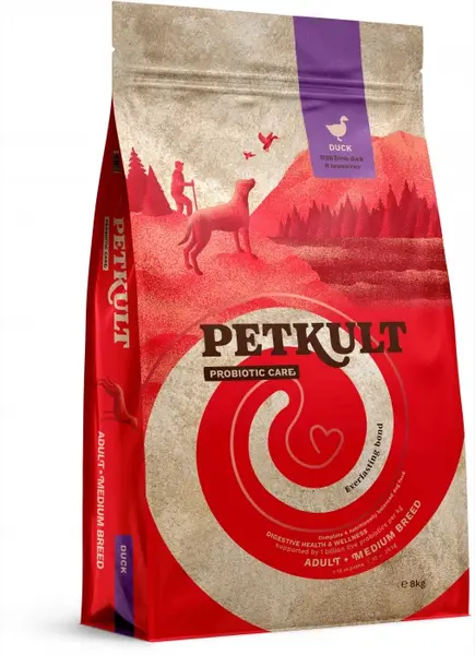 Hrana Uscata PETKULT Probiotics Adult mediu, talie medie, Rata si orez 2 kg