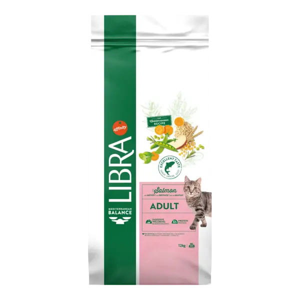 Hrana Uscata Pisici Adulte, Libra Cat Adult, Somon, 12 kg