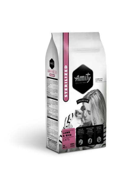 Hrana Uscata Pisici, Amity Premium Cats, Adult Sterilised, Miel si Orez, 2 kg