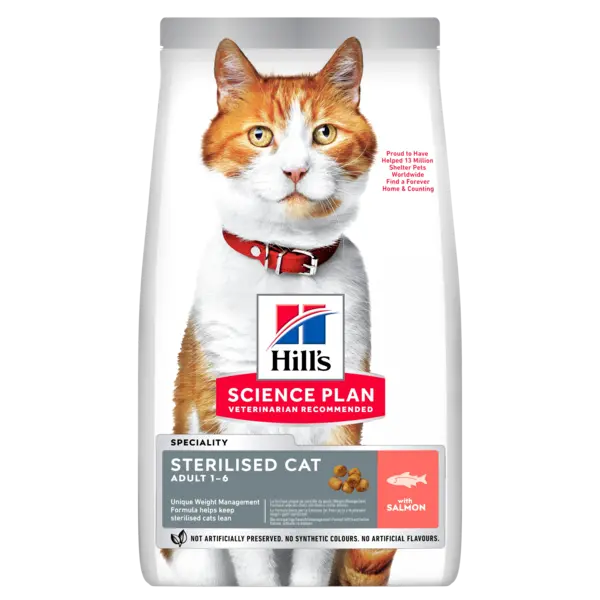 Hrana uscata pisici, Hill's Science Plan Feline Adult Sterilised Salmon, 15 kg