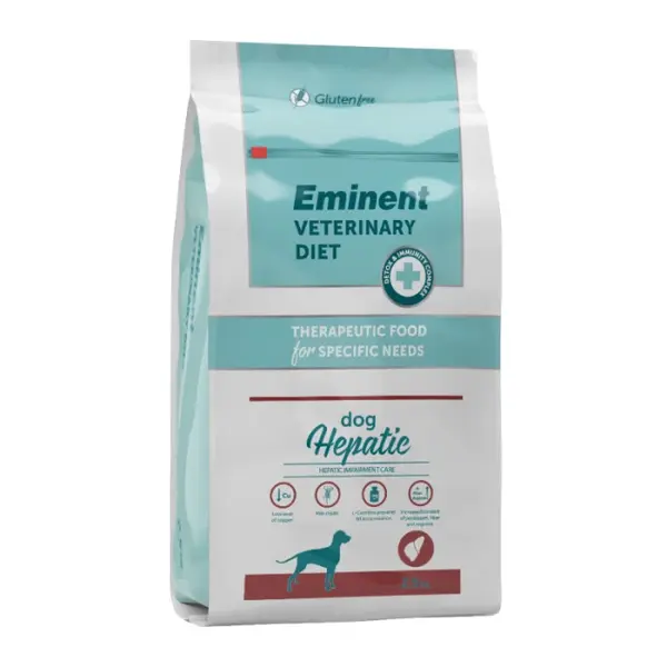Hrana uscata terapeutica pentru caini Eminent Veterinary Diet, Dog Hepatic, Pui, 2.5kg