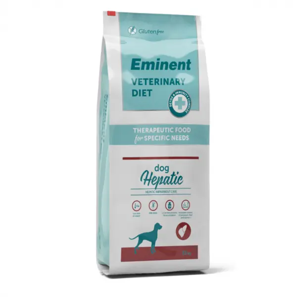 Hrana uscata terapeutica pentru caini Eminent Veterinary Diet, Dog Hepatic, Pui, 11kg