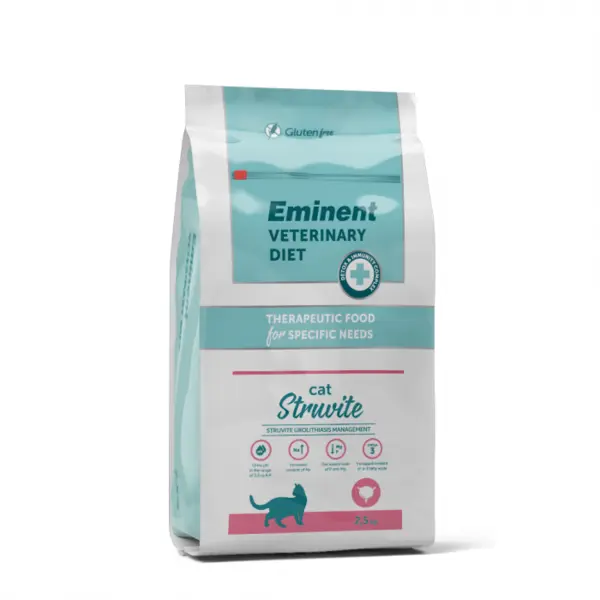 Hrana uscata terapeutica pentru pisici Eminent Veterinary Diet, Cat Struvite, Porc, 2.5kg