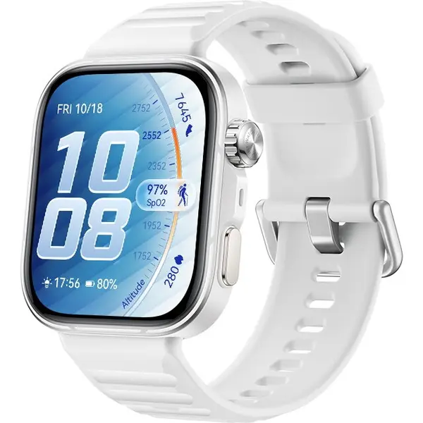 Huawei Ceas inteligent HuaweiI Watch Fit5 Pro, 1,92 inch, AMOLED, curea Fluoroelastomer, Alb