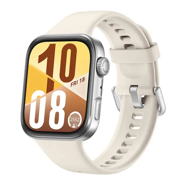 Huawei Watch Fit 4 Silver Curea White Fluoroelastomer Strap