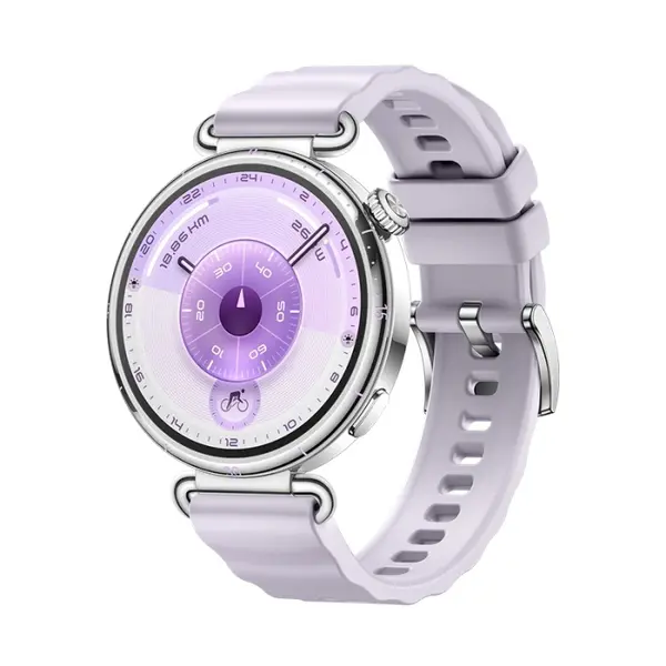 HUAWEI WATCH GT 6 41mm Stainless Steel Case, Curea Purple Fluoroelastome