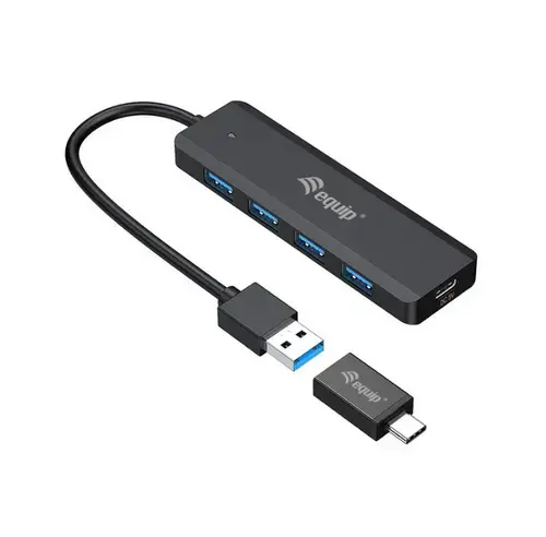 Hub Equip 128959, 4x USB (Negru)