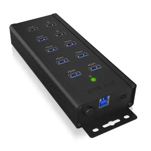 Hub IcyBox 7x Port USB 3.0, 3 port-uri incarcare