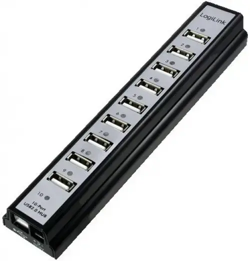 Hub USB 2.0 LogiLink UA0096 10 porturi (Negru)