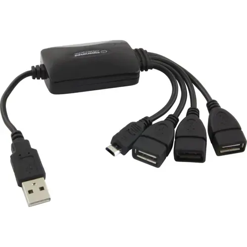 Hub USB 2.0, ProCart, cu 4 porturi, 1 port microUSB, Esperanza
