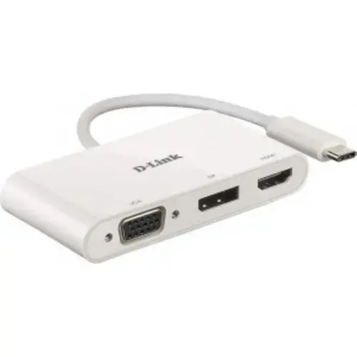 Hub USB 3in1 D-Link DUB-V310, 1* USB-C, 1* HDMI Port, 1* VGA, 1* DisplayPort