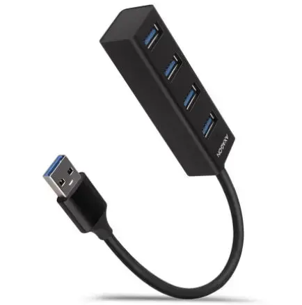 Hub USB Axagon HUE-M1A, 4 x USB 3.2 (Negru)