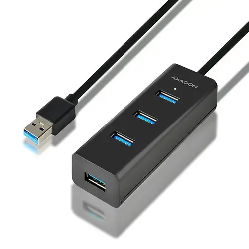 Hub USB Axagon HUE-S2BL, 4 x USB 3.0, 1.2 m (Negru)