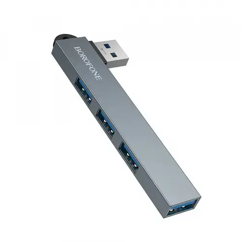 Hub USB Borofone FH1, 4in1 (Gri)