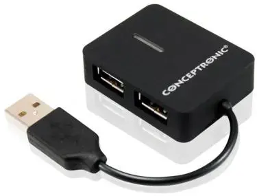 Hub USB C4PUSB2 4 porturi (Negru)
