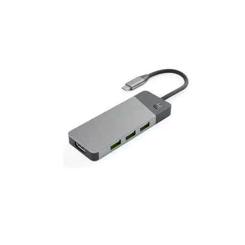 Hub USB GC Connect 7in1 (3xUSB-A 3.1 HDMI 4K 60Hz USB-C PD 85W) pentru Apple MacBook M1/M2 Lenovo X1, Asus ZenBook, Dell XPS