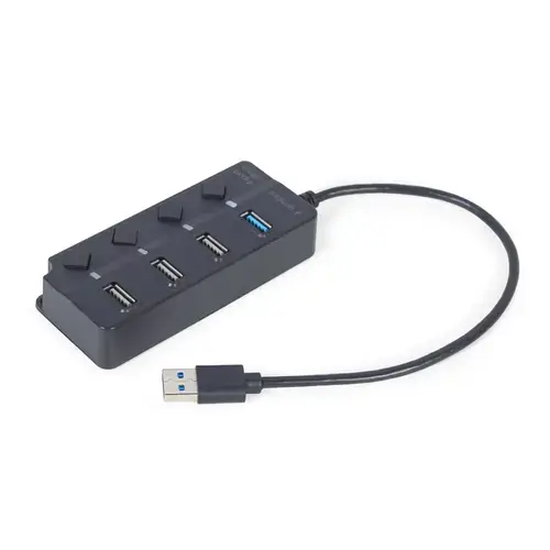 Hub USB Gembird UHB-U3P1U2P3P-01, 3x USB 2.0, 1x USB 3.1 (Negru)