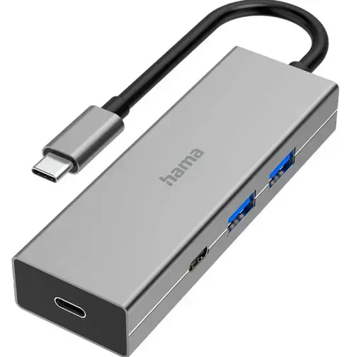 Hub USB Hama 200136, 2 x USB-C, 2 x USB-A (Gri)