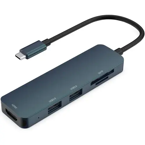 HUB USB HP DHC-CT203, 2 x USB, HDMI, slot card SD/TF (Negru)