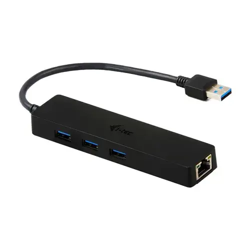 HUB USB I-tec Metal 3 Port with Gigabit Ethernet Adapter