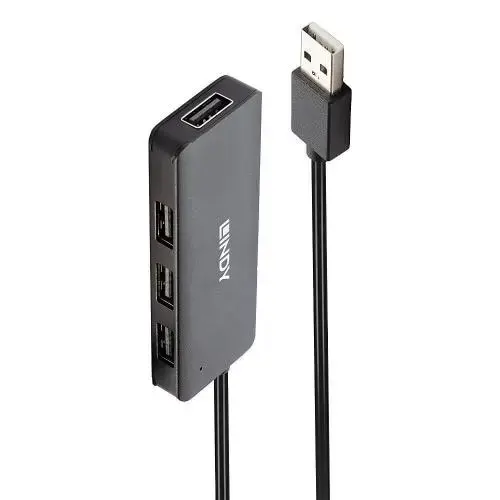 Hub USB Lindy LY-42986, 4x USB 2.0, Negru