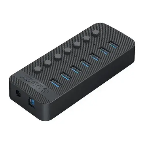HUB USB Orico CT2U3-7AB, 7 x USB 3.0 (Negru)