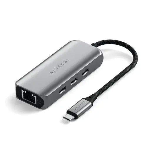 HUB USB Satechi 4-in-1 ST-H3C25EM, USB-C, 2.5 Gigabit Ethernet (Gri)
