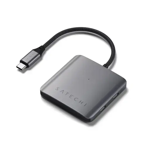 HUB USB Satechi ST-H4CPDM, USB-C PD 100 W, 4 x USB Type-C (Gri)