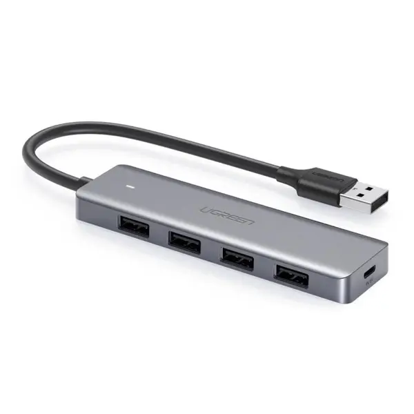 Hub USB Ugreen - CМ219, 4xUSB3.0/USB-A, gri