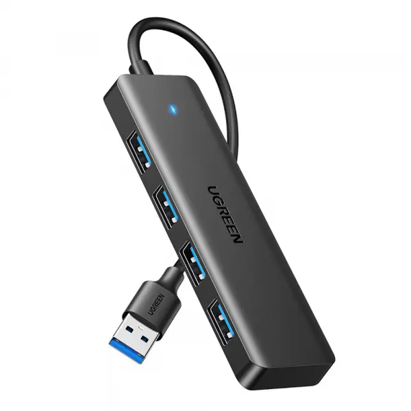 Hub USB UGREEN CM219 (25851), 4 x USB-A 3.0, Negru