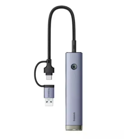 Hub USB / USB-C Baseus UltraJoy, 3 x USB-A 3.0 - 1 x USB-C - 1 x RJ45, Gri B0005280B811-14