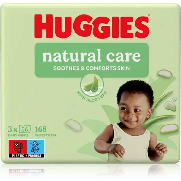 Huggies Natural Care servetele pentru curatare 3x56 buc