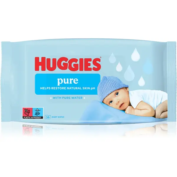 Huggies Pure servetele pentru curatare pentru nou-nascuti si copii 56 buc
