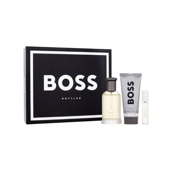 Hugo Boss Bottled Set cadou pentru bărbați Volum 100 ml EDT + 100 ml gel de duș + EDT 10 ml