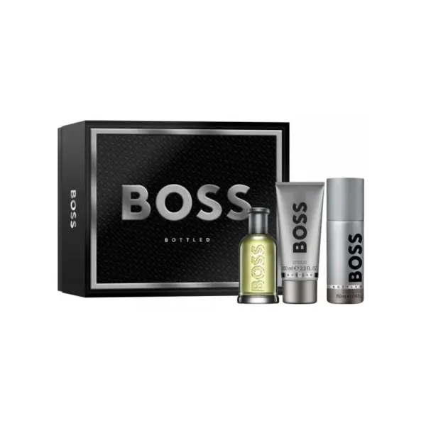 Hugo Boss Bottled Set cadou pentru bărbați Volum 100 ml EDT + 150 ml deodorant spray + 100 ml gel de duș