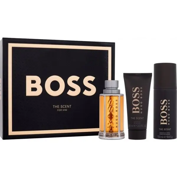 Hugo Boss The Scent Set cadou pentru bărbați Volum 100 ml EDT + 150 ml deodorant spray + 100 ml shower gel
