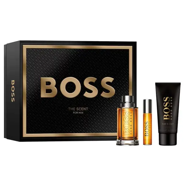 Hugo Boss The Scent Set cadou pentru bărbați Volum EDT 100 ml + EDT 10 ml + 100 ml gel de duș