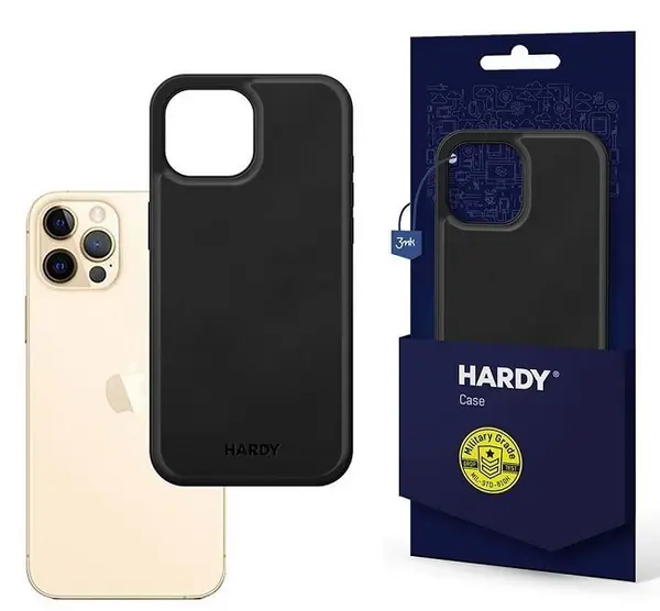 Husă 3mk - Hardy Apple Silky Leather, iPhone 16 Plus, negru