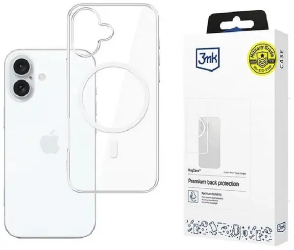 Husă 3mk - MagCase, iPhone 16, transparent