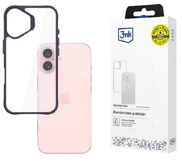 Husă 3mk - Satin Armor Case, iPhone 16, mov