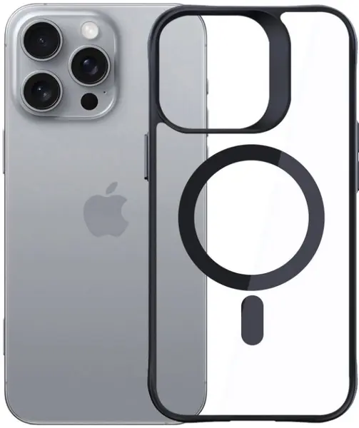 Husă 3mk - Satin Armor MagCase, iPhone 16 Pro Max, negru