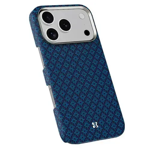 Husa Benks Armor Air Armor Grid Kevlar Magsafe pentru iPhone 17 Pro, Albastru