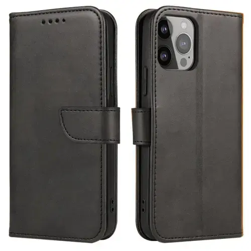 Husa Book Cover Lemontti Magnet Case pentru Xiaomi Redmi Note 12 Pro / Poco X5 Pro 5G (Negru)
