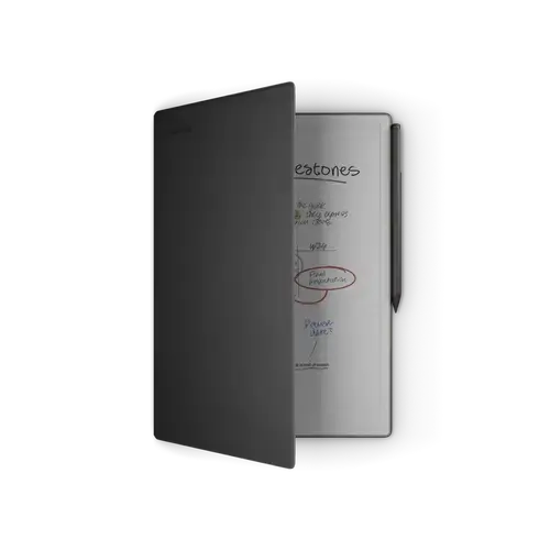 Husa Book Cover reMarkable Book Folio Leather Black pentru reMarkable Paper Pro (Negru)