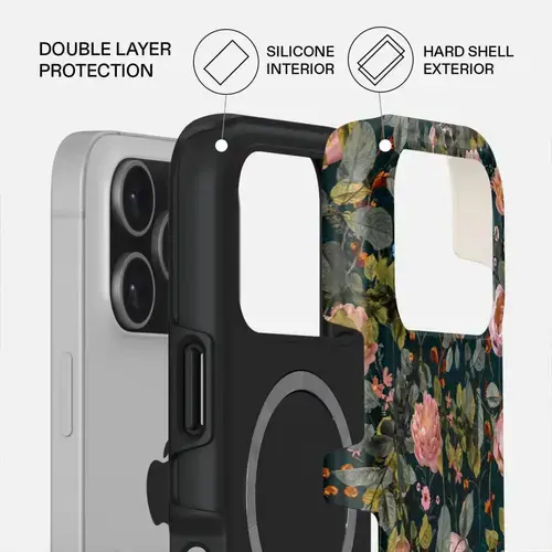 Husa Burga Dual Layer Magsafe Bloomy Garden pentru iPhone 17 Pro