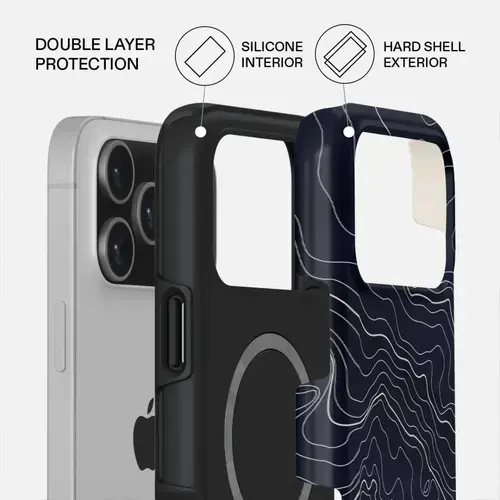 Husa Burga Dual Layer Magsafe Drifting Shores Line pentru iPhone 17 Pro Max