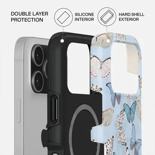 Husa Burga Dual Layer Magsafe Give Me Butterflies pentru iPhone 17 Pro