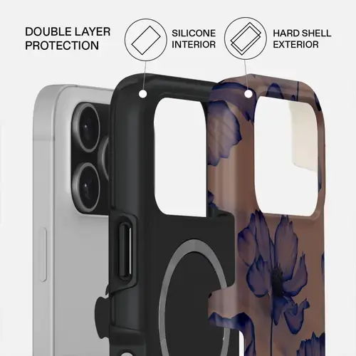 Husa Burga Dual Layer Magsafe Velvet Night pentru iPhone 17 Pro